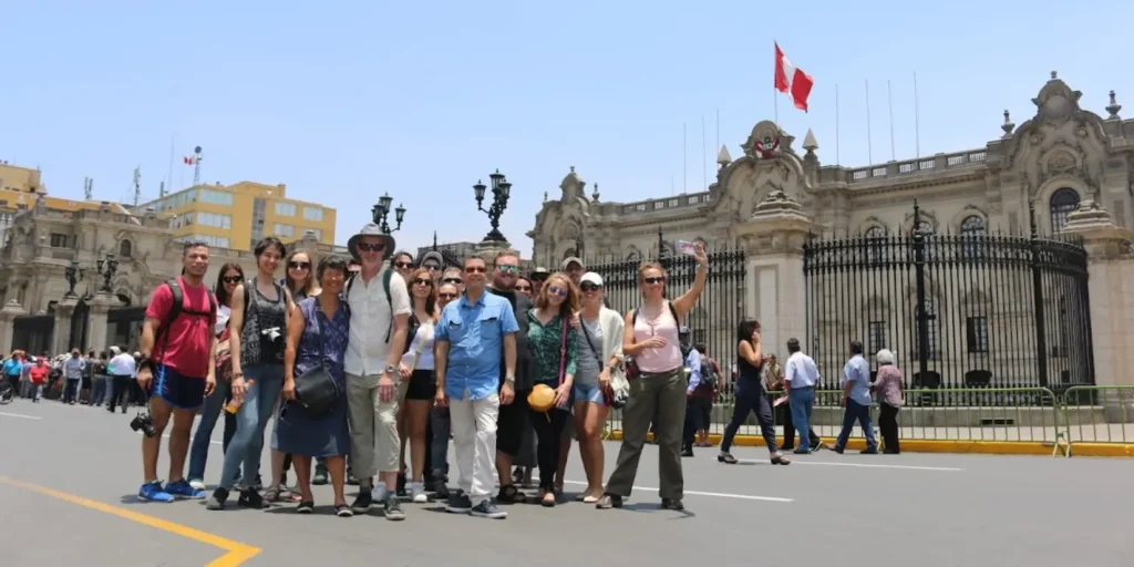 Palacio de Gobierno en el Centro Histórico de Lima